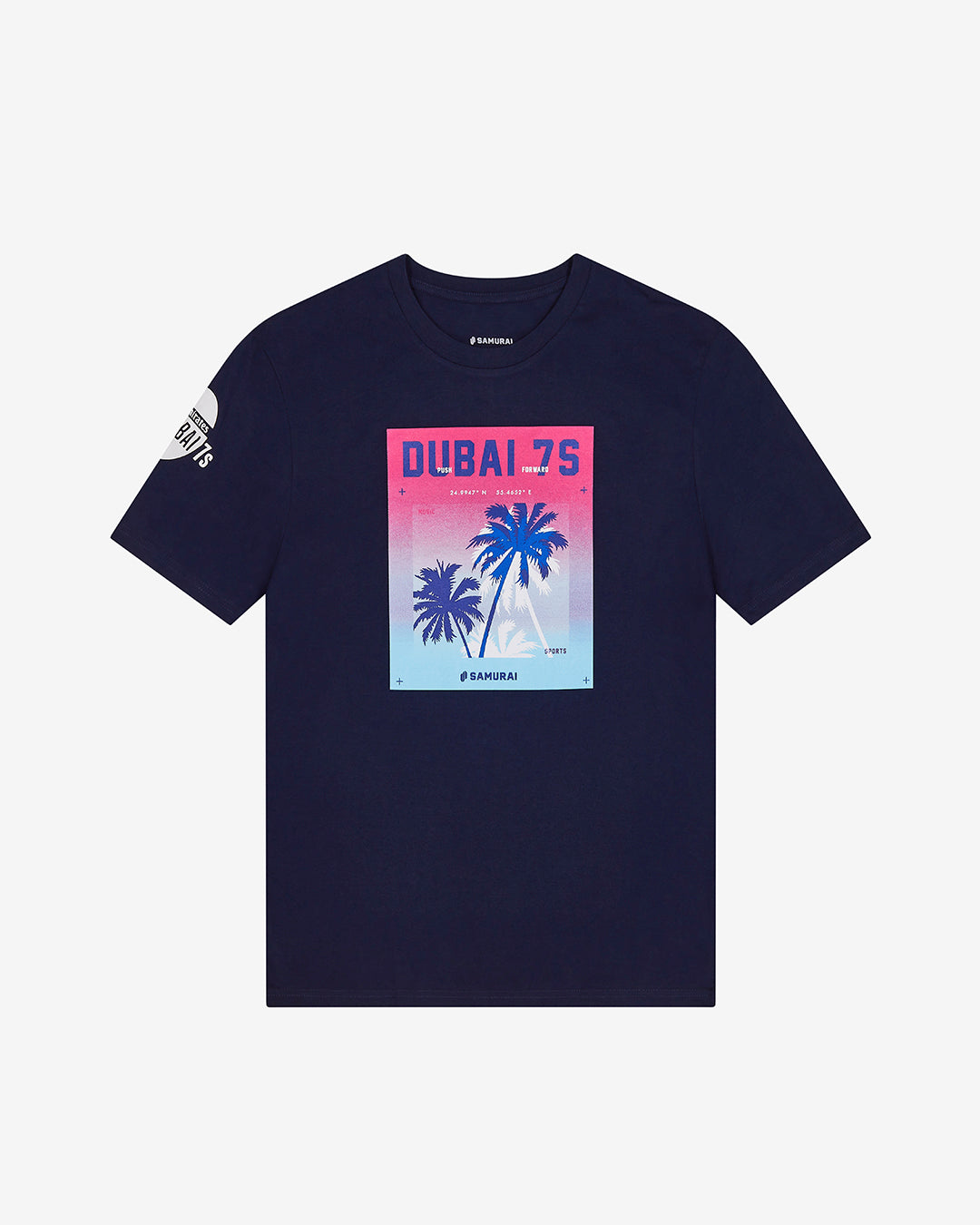 ED7:01 - Palm Breeze Postcard T-Shirt - Navy
