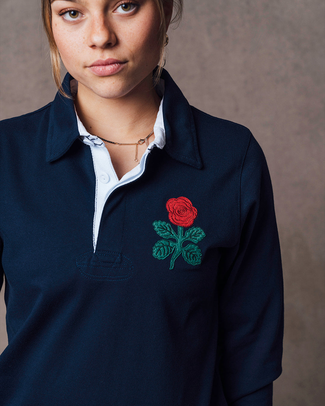 VC: GB-ENG - Women's Vintage Navy Rugby Shirt - England