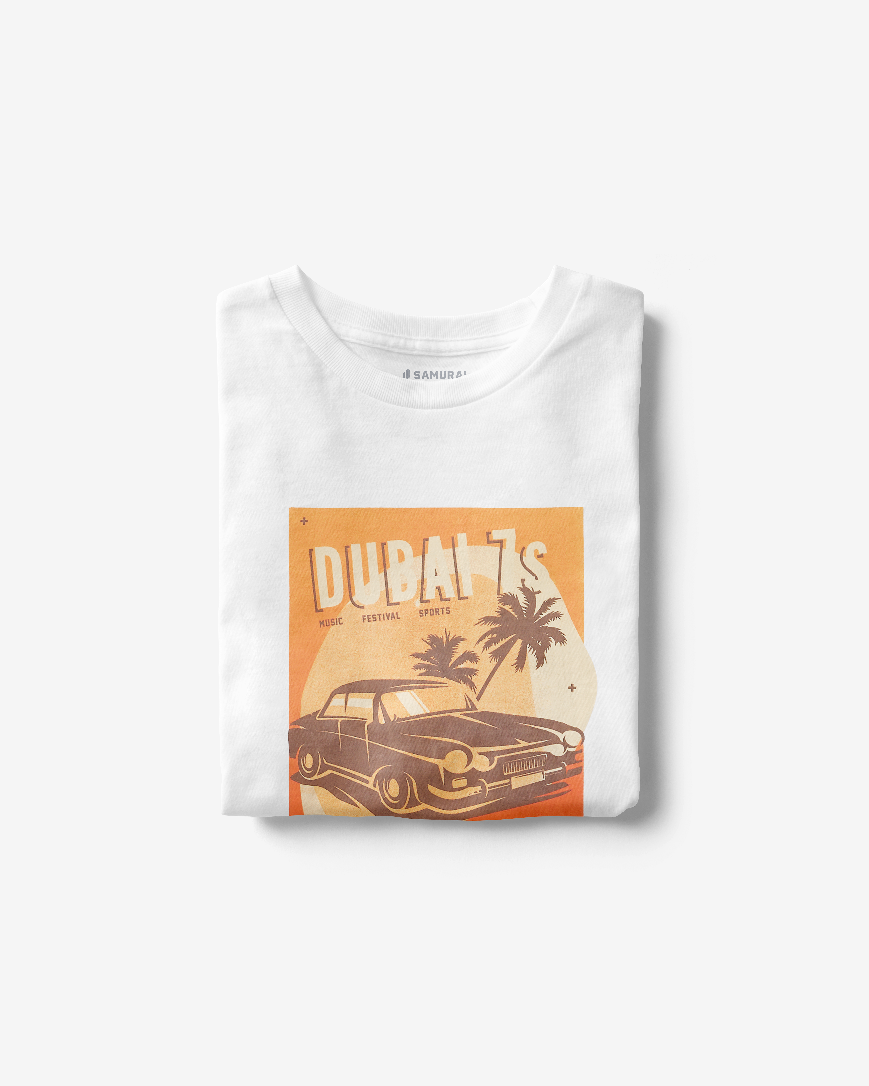 ED7:03 - Sunset Drive Postcard T-Shirt - White