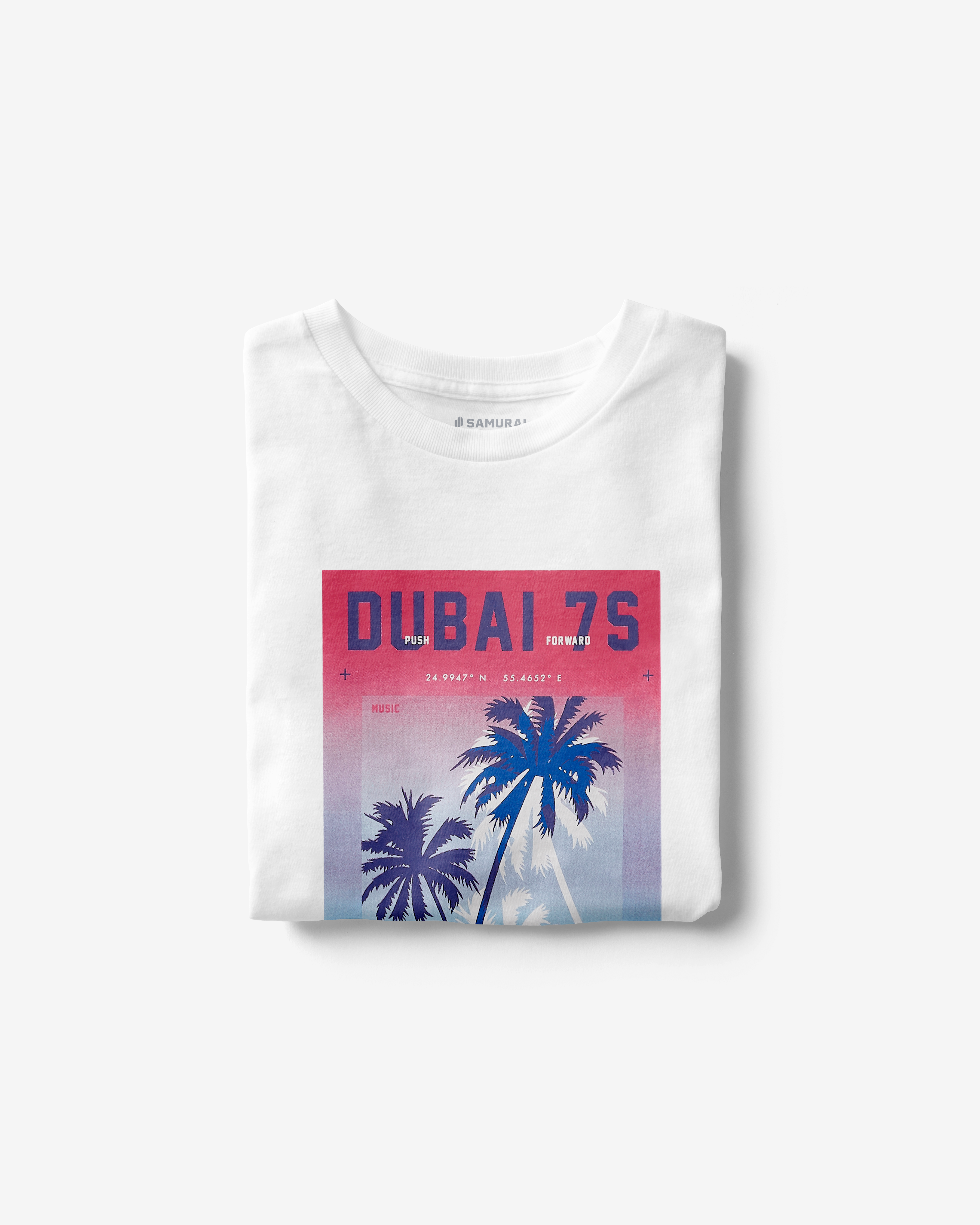 ED7:01 - Palm Breeze Postcard T-Shirt - White